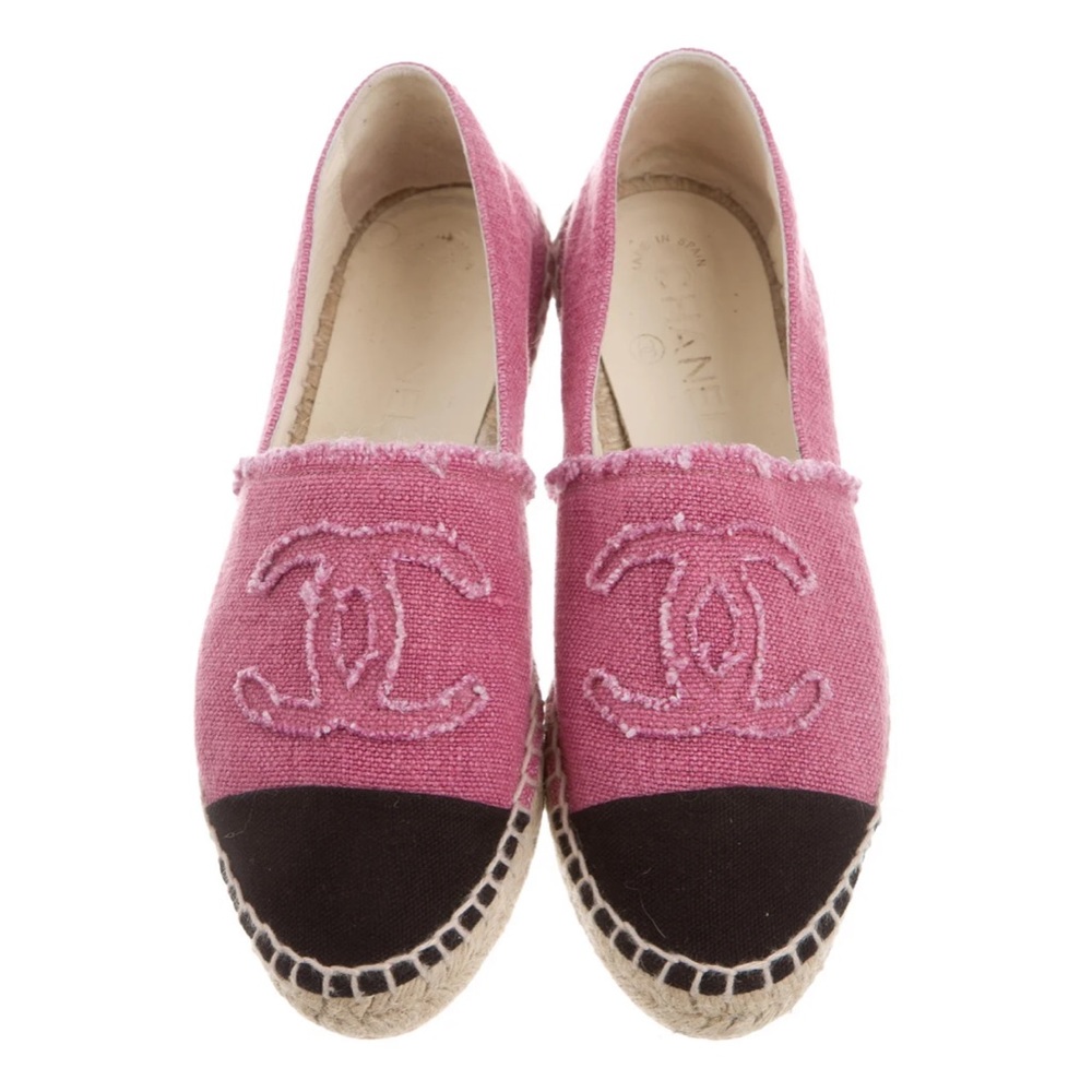 2017 Chanel Canvas Espadrille Flats Size 7 | IT 37